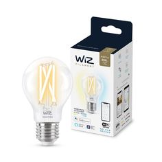 Лампочка Лампа светодиодная филаментная диммируемая WiZ E27 7W 2700-6500K прозрачная Wi-Fi BLE 60WA60E27927-65CL1PF/6 929003017201