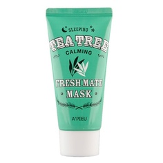 APIEU Ночная маска для лица FRESH MATE MASK успокаивающая с маслом чайного дерева A'pieu