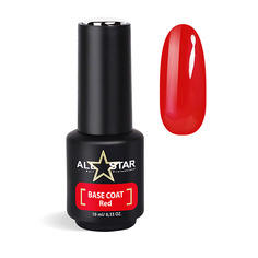 Базовое покрытие для ногтей ALL STAR PROFESSIONAL Пластичная цветная база для ногтей BASE COAT "Red"