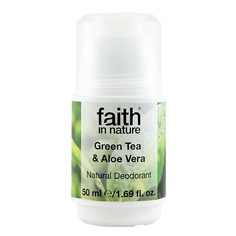 FAITH IN NATURE Део-ролл женский FAITH IN NATURE натуральный с зеленым чаем и алоэ и вера