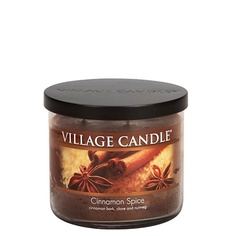 Ароматы для дома и аксессуары VILLAGE CANDLE Ароматическая свеча "Cinnamon Spice", чаша, средняя