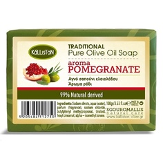 Мыло твердое KALLISTON Мыло Traditional Pomegranate натуральное оливковое ГРАНАТ 100