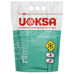 Противогололедные средства реагент противогололедный UOKSA Двойной контроль -25С 5кг с мраморной крошкой