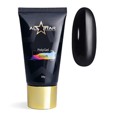 Полигель ALL STAR PROFESSIONAL PolyGel COLOR "Black" для моделирования и укрепления ногтей