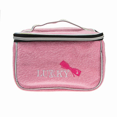 LUKKY Косметичка-чемоданчик ворсистая с логотипом