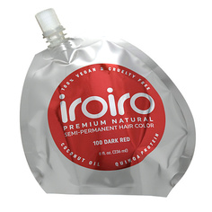 Краска для волос IROIRO Семи-перманентный краситель для волос 100 DARK RED Темно-красный