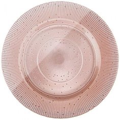 Тарелка обеденная, стекло, 21 см, круглая, Glamour Pink, Miracle, 339-244