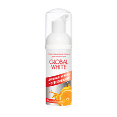 Уход за полостью рта GLOBAL WHITE Отбеливающая пенка для полости рта Апельсиновый фреш