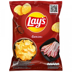 Картофельные чипсы Lays со вкусом бекона, 81 г