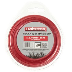 Леска для триммера 2.4 мм, 15 м, звезда, Haisser