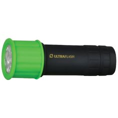 Фонарь 3XR03 светоФор, зеленый с черным, 9 LED, пластик, блистер Ultraflash LED15001-C