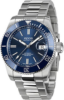 Швейцарские наручные мужские часы Epos 3504.131.96.16.30. Коллекция Diver