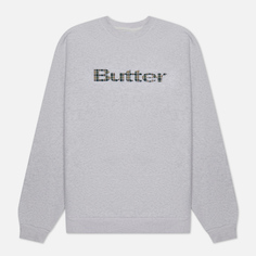 Мужская толстовка Butter Goods Plaid Applique Logo Crew