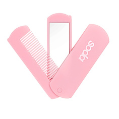 Расческа для волос SODA Расчёска компактная HAIR COMB WITH MIRROR #brushandgo So.Da