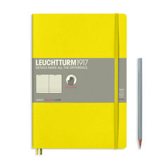 Записная книжка Leuchtturm Composition В5, в линейку, лимонная, 123 страниц, мягкая обложка