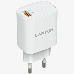 Зарядное устройство сетевое Canyon CNE-CHA18W USB, QC3.0 18W, защита от КЗ, перегрева, перегрузки, сверхтока