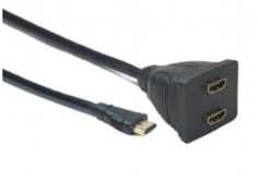 Разветвитель HDMI Cablexpert DSP-2PH4-002 HD19F/2x19F, 1 компьютер => 2 монитора, пасивный, Full-HD, 3D, 1.4v