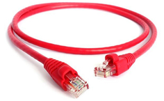 Кабель патч-корд U/UTP 5e кат. 2м. GCR GCR-LNC04-2.0m , AWG24, RJ45, литой (Красный), пластик пакет