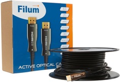 Кабель волоконно-оптический Filum FL-AOC-HDMI2.0-10M активный, оптический, 10 м, 4K/60HZ, HDMI v.2.0, ARC, 19M/19M, черный,  коробка