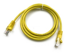 Кабель патч-корд U/UTP 5e кат. 2м Buro UTP-5E-2M-Y литой (molded), 4 пары, 26AWG, CCA, желтый