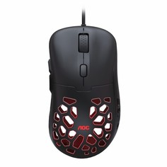 Мышь AOC GM510B черная, игровая, 6 кн, подствектка RGB, USB 1.8м