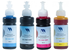 Чернила NVP NV-INK100-4 универсальные на водной основе для аппаратов Epson, комплект 4 цвета по 100 ml