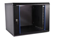 Шкаф настенный 19", 6U ЦМО ШРН-Э-6.650-9005 (600 × 650) дверь стекло, черный