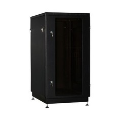 Шкаф напольный 19", 22U NT PRACTIC 2 MG22-68 B 194515 600*800, дверь со стеклом, черный