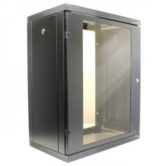 Шкаф настенный 19", 15U NT WALLBOX 15-63 B 084701 черный, 600*350, дверь стекло-металл