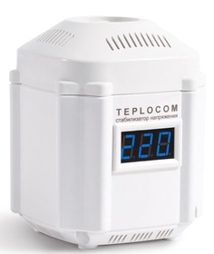 Стабилизатор Бастион TEPLOCOM ST-222/500-И для газовых настенных котлов отопления с открытой и закрытой камерой сгорания с индикацией напряжения сети, Bastion