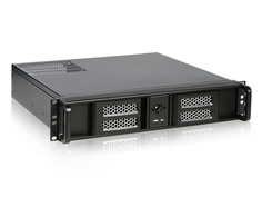 Корпус серверный 2U Procase PA239-B-0 Rack server case, полностью алюминевый, черный, без блока питания, глубина 390мм, MB 9.6"x9.6"