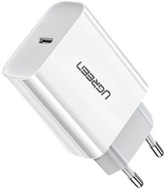 Зарядное устройство сетевое UGREEN CD127 90472 USB Type-C, 30W, с кабелем 2м, цвет: белый