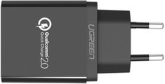 Зарядное устройство сетевое UGREEN CD122 10186_ USB Type-A/Type-C, 18W, цвет: черный