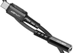 Кабель ACEFAST C1-07 переходник, USB Type-C/DC3.5, 0.18м, чёрный