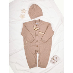 Комплекты детской одежды AmaroBaby Комбинезон детский вязаный c шапочкой Pure Love Elegant