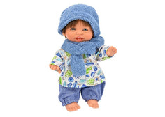 Куклы и одежда для кукол Lamagik S.L. Кукла Джестито Инфант в синей шапке смеется 18 см