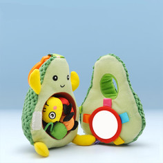 Подвесные игрушки Подвесная игрушка Sharktoys мягкая развивающая с набором погремушек Авокадо