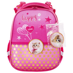 Школьные рюкзаки Brauberg Ранец Premium Happy kitten 38х29х16 см