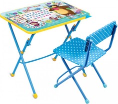 Детские столы и стулья Ника Набор мебели Маша и Медведь (стол-парта+мягкий стул) Nika
