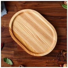 Посуда и инвентарь Доброе дерево Блюдо-доска для подачи и нарезки Гром 45х30 см