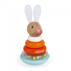 Развивающие игрушки Развивающая игрушка Janod Пирамидка-качалка Кролик