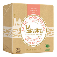 Мыло твердое LA CORVETTE Мыло органическое для лица и тела Виноградный персик Marseille Vineyard Peach Soap