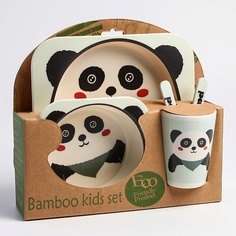 Набор для кормления КРОШКА Я Набор бамбуковой посуды «Панда»