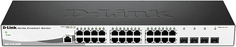 Коммутатор управляемый D-link DGS-1210-28/ME/DC/A2A L2 24*10/100/1000Base-T порта и 4*1000Base-X SFP порта, 16K Mac адресов, 802.3x Flow Control, 4K o