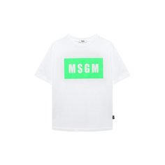 Хлопковая футболка MSGM kids