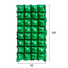 Панно фольгированное 74 х 142 см, 4 ряда, цвет зелёный Страна Карнавалия