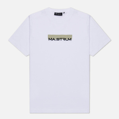 Мужская футболка MA.Strum Logo Block Print, цвет белый, размер S