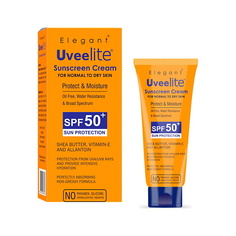 Солнцезащитный крем для лица и тела ELEGANT COSMED Солнцезащитный крем SPF 50+ для нормальной и сухой кожи Uveelite 60.0