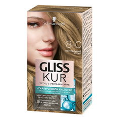 Краска для волос GLISS KUR с гиалуроновой кислотой тон 8-0 Натуральный русый