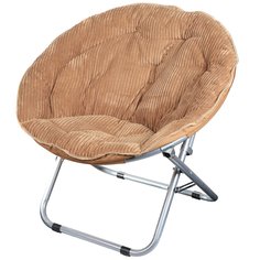 Кресло складное 80х84х78 см, Гриб Комфорт, коричневое, вельвет, 100 кг, Green Days